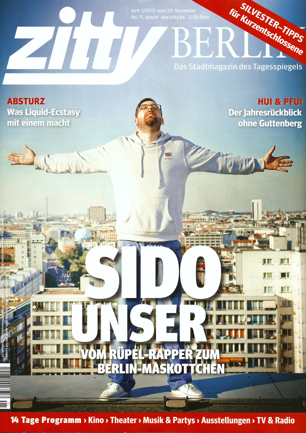 SIDO geboren um frei zu sein - Cover - Zitty Berlin 01/2012